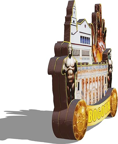 Miniatura 2 de Imán de madera de Bogotá Colombia 3D para nevera, recuerdos coleccionables, decoración hecha a mano, artesanías 2