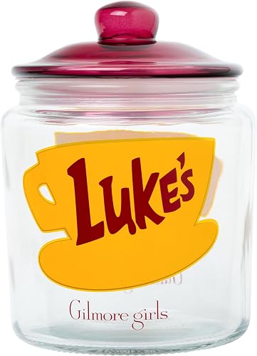 Silver Buffalo Gilmore Girls Lukes Cup Logo 6" Glass Jar w Lid