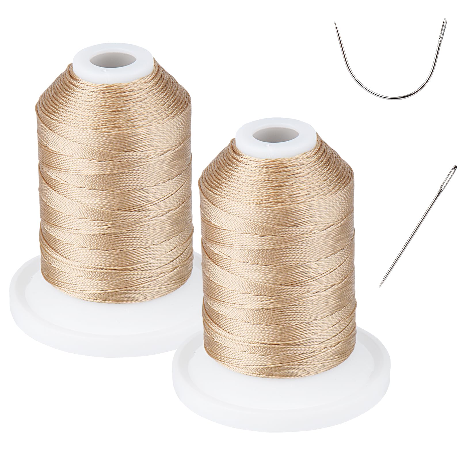 UV Resistant - Simthread 100% Polyester Bonded Thread Tex 69 (12wt) - 250 Yards x 2 Spools NP-BuffOEKO-TEX STANDARD 100