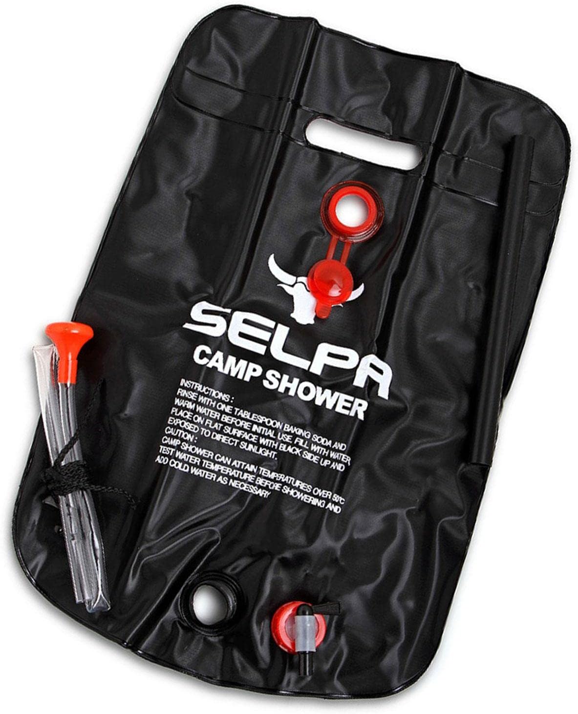 Solar Shower Bag 20L, 20L Solar Shower Bag, 5 Gallons/20L with Removable Hose and On-Off Switchable Shower Head for Camping Beach Traveling