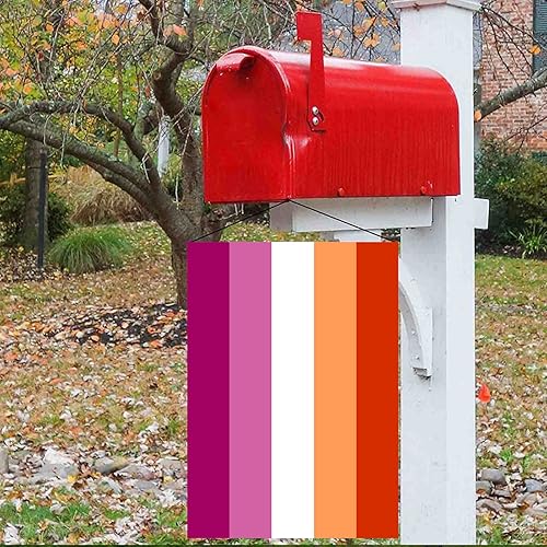 Miniatura 5 de Hostey Bandera de jardín de orgullo lésbico de 12 x 18 pulgadas, doble cara, pancarta de orgullo arcoíris para decoración de patio y césped