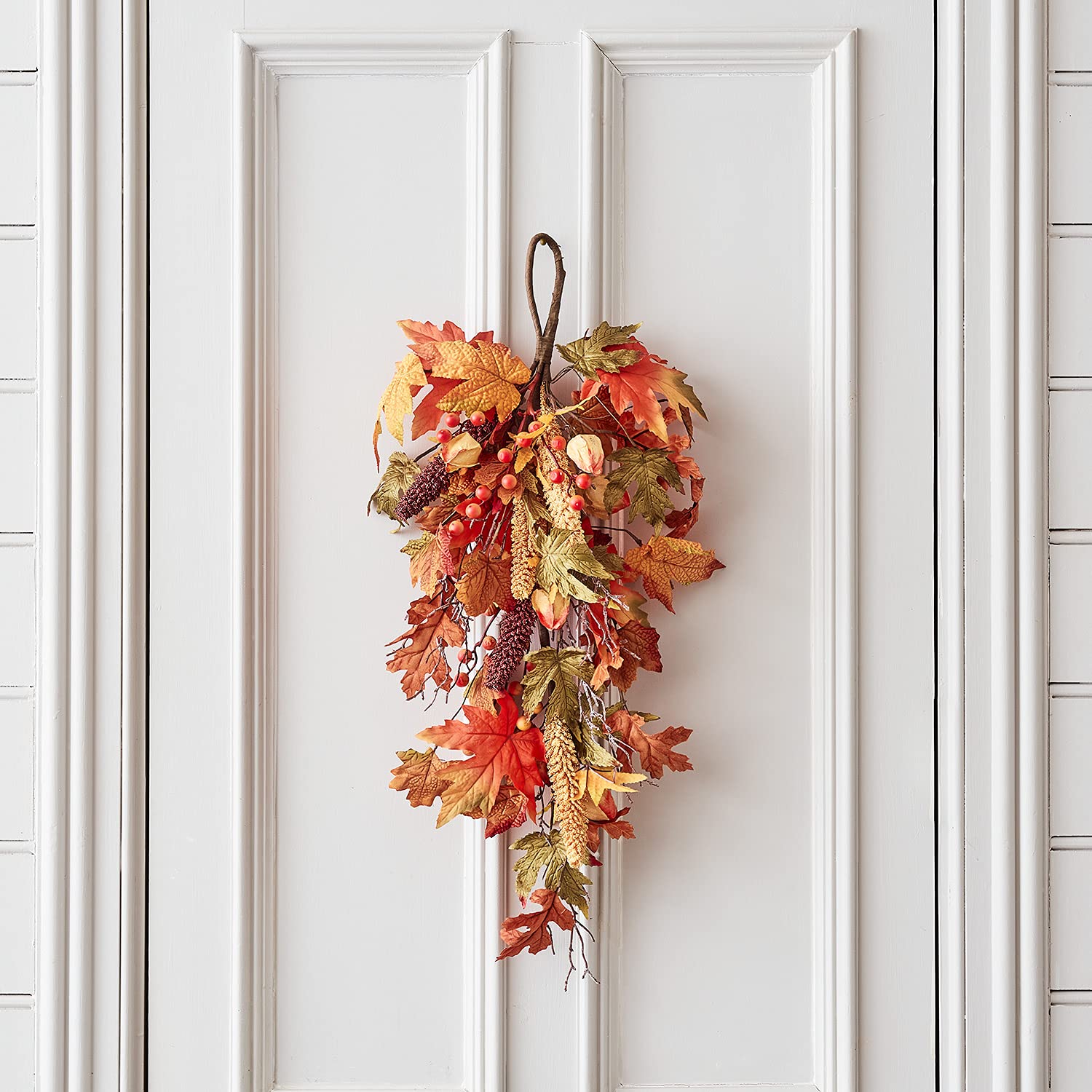 TOOYFUL Fall Harvest Swag – Artificial Autumn Thanksgiving Wall Decor For Indoor/Outdoor, Front Door