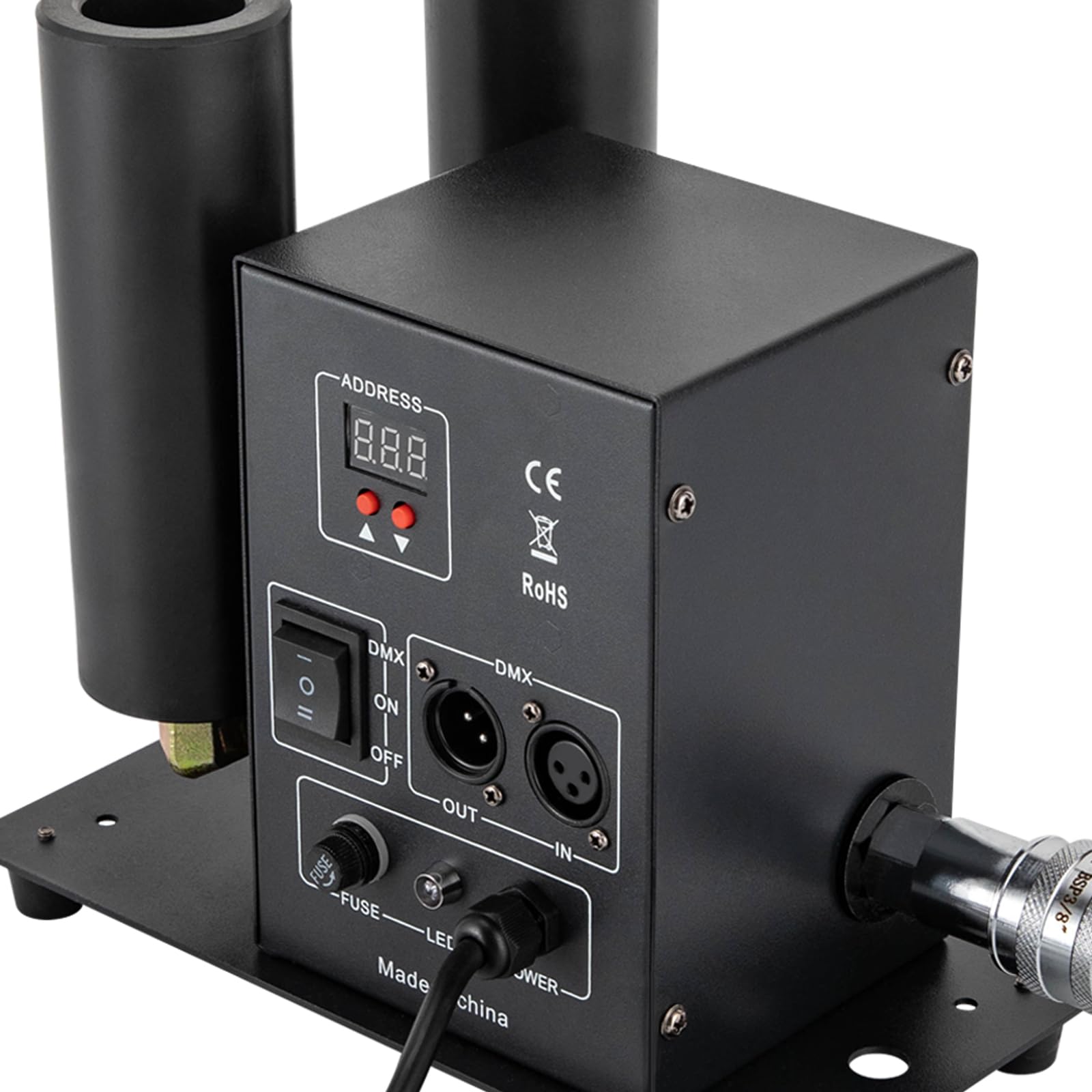 Co2 Jet Machine - Máquina de humo de doble tubo Co2 Cryo Jet + manguera de 5 m, 200 W, DMX, manual, modo de control dual, para bares, banquetes, bodas
