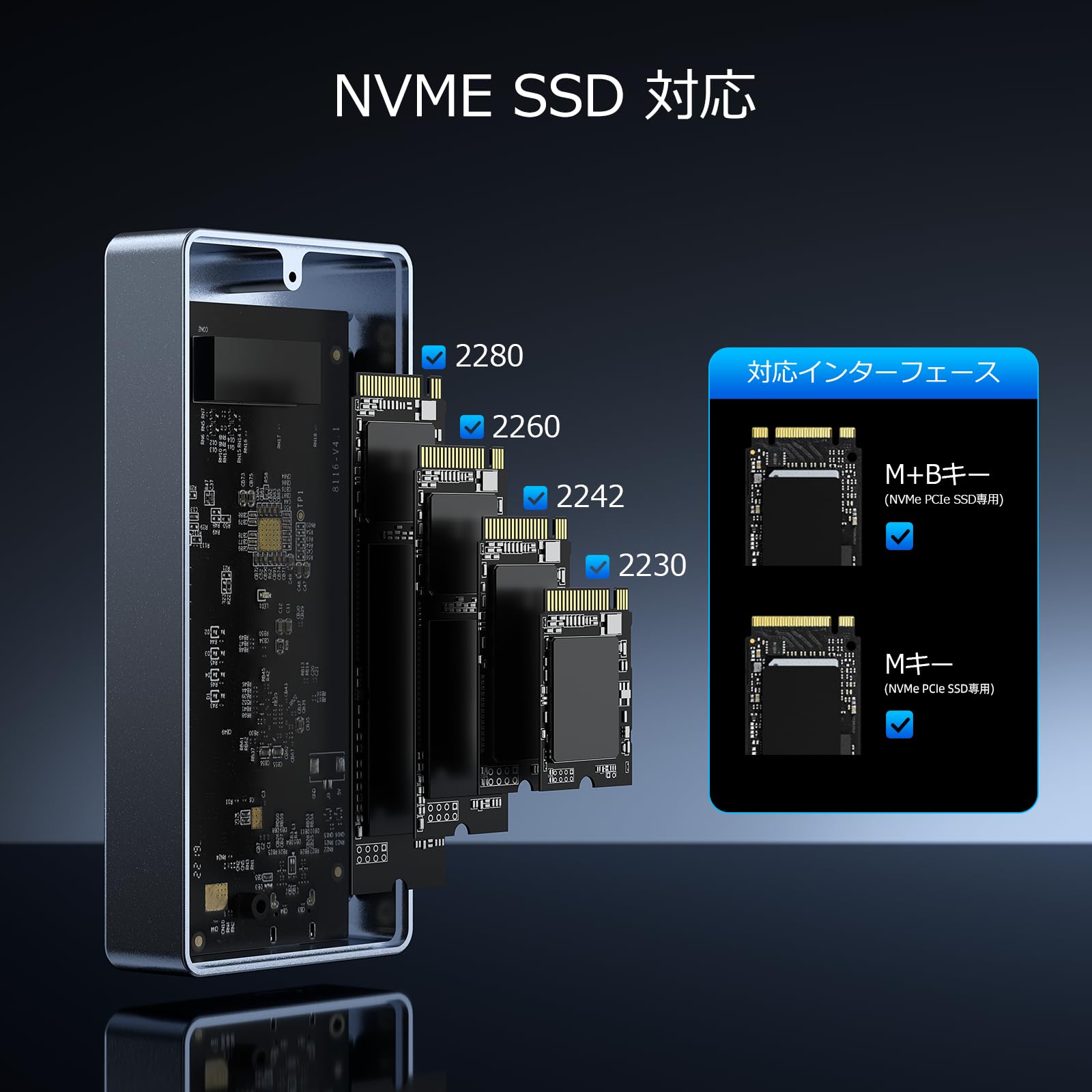 SANZANG Thunderbolt4 USB4 m.2 SSD ケース SANZANG USB4/Thunderbolt 4対応 M.2 NVMe SSD アルミニウム外付けケース