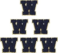 Vista 122 de 6 piezas de parches de letras de chenilla autoadhesivas, parches de letras preppy de 2 pulgadas para bolsos, ropa y sombreros, grandes pegatinas