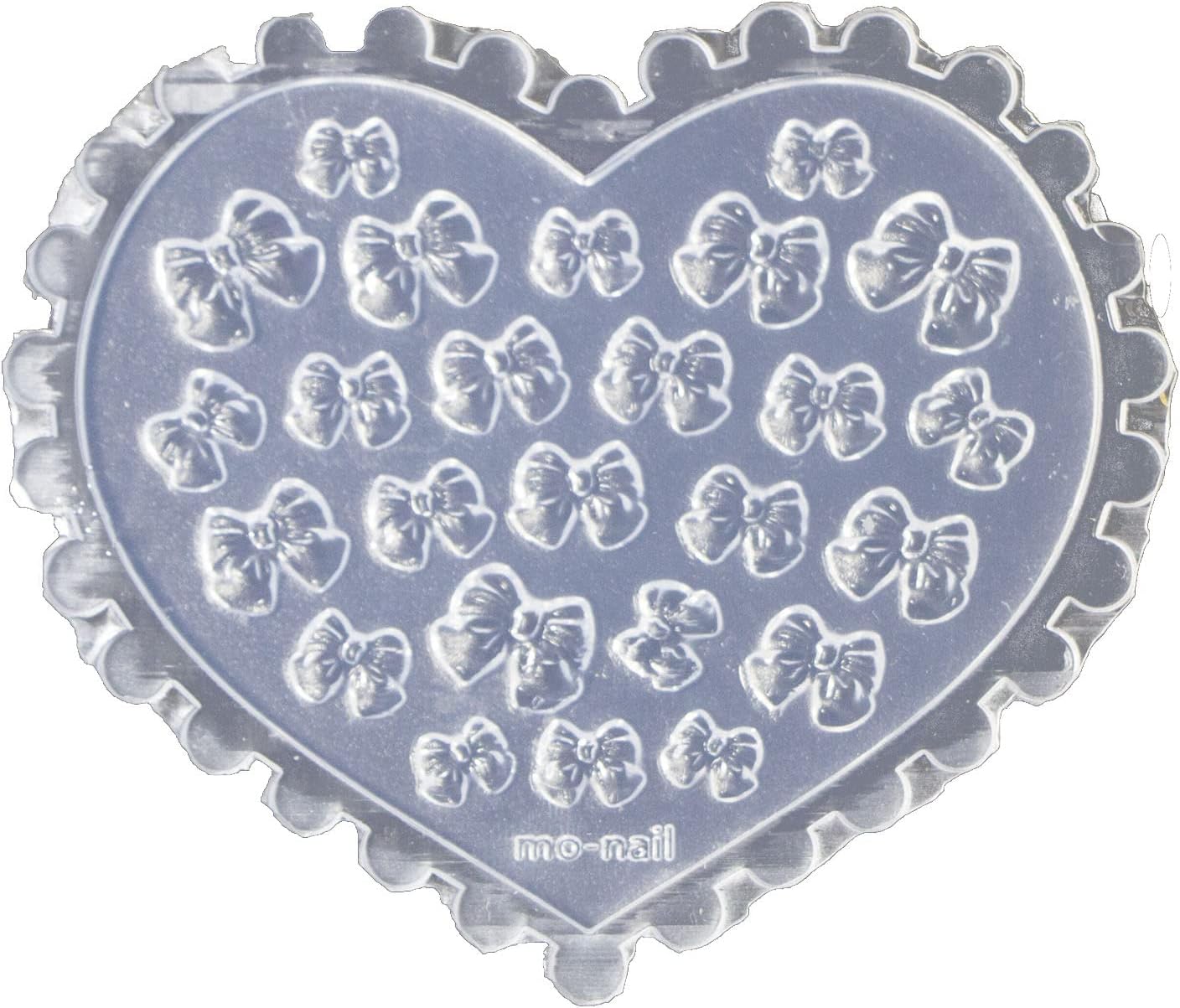 Silicone Nail Carving Mold 3D Various Size Bows Tie Heart Bows Nail Stamping Stencils UV Gel Polish Manicure Bows Tie Mold