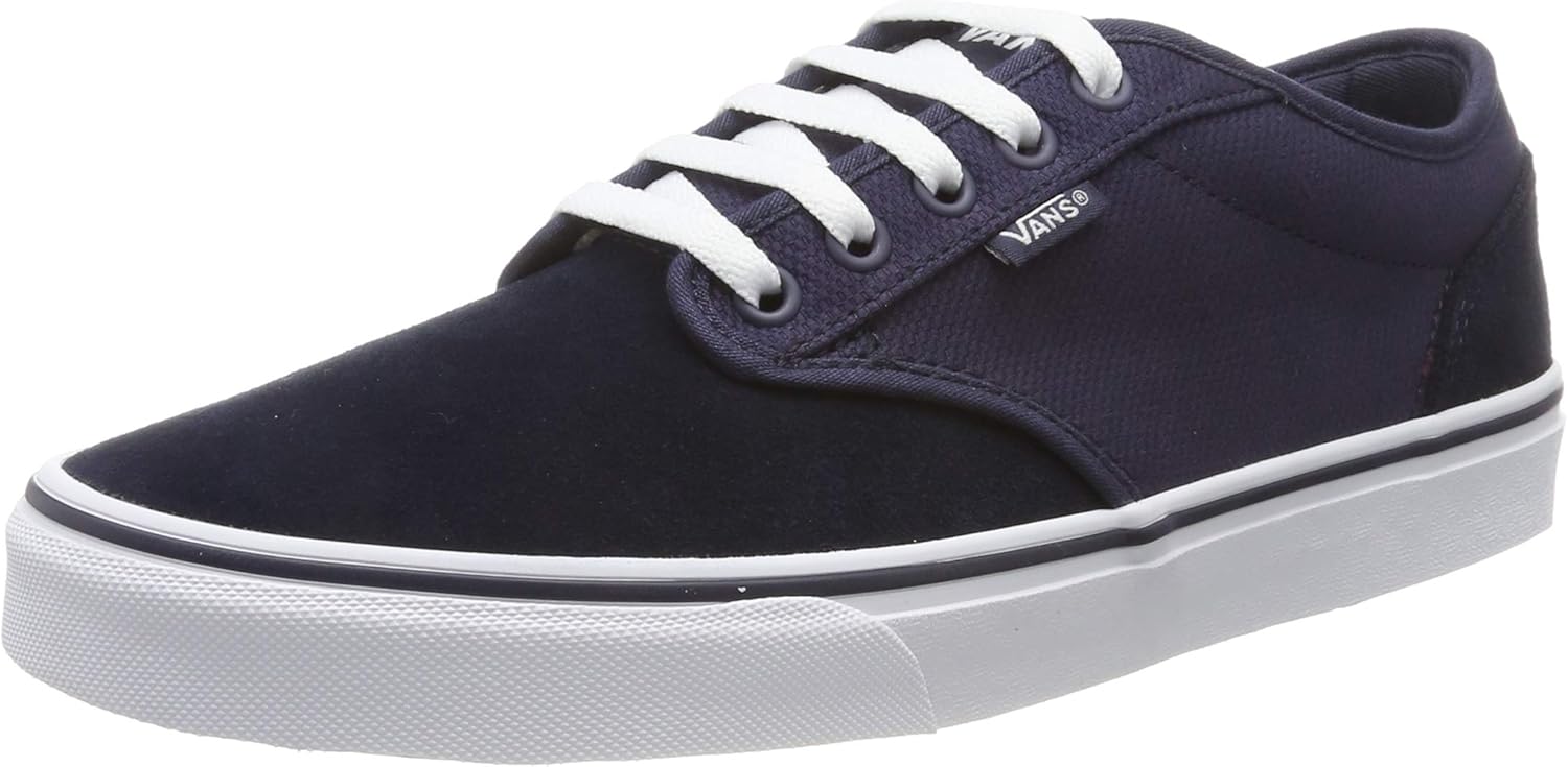 Vans Men's Low-Top Trainers, Blue Textile Suede, 8.5