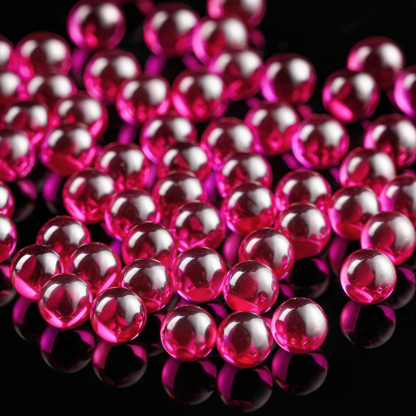 Junkin 60 Pieces Quartz Terp Pearl Balls 4mm OD Ruby Pearls Insert Quartz Pearls Beads for DIY Crafts Jewelry Making Bracelet Necklace Supplies Home Decorations