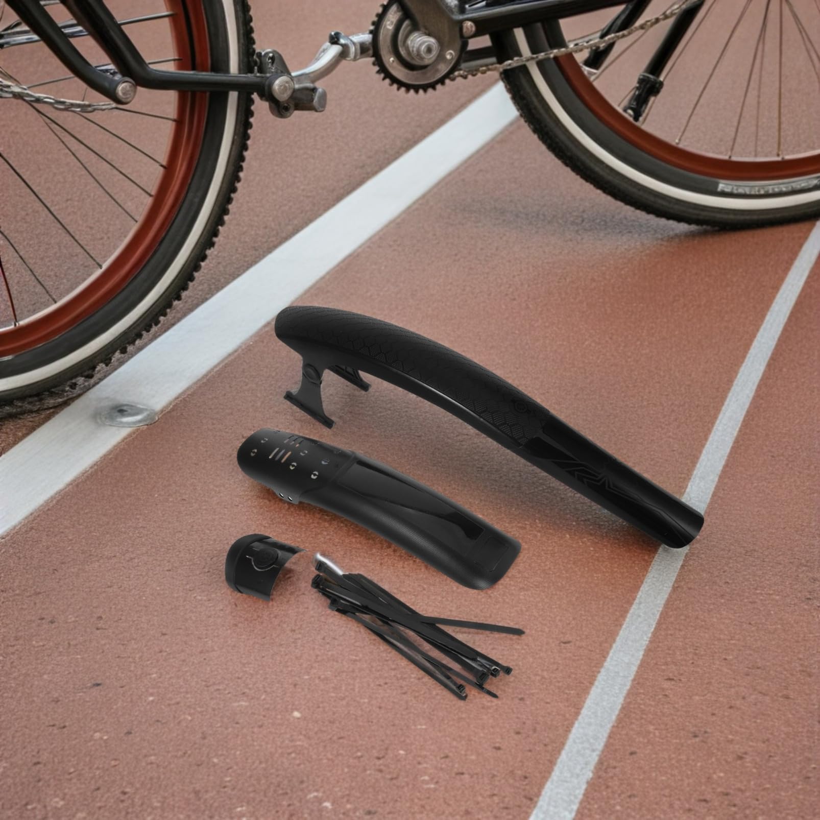 Mountainbike Schutzblech Verstellbar Vorne Hinten Lange Spritzschutz Kotflügel Schnelle Montage Robust für Downhill Gravel Fahrrad Geländeschutz