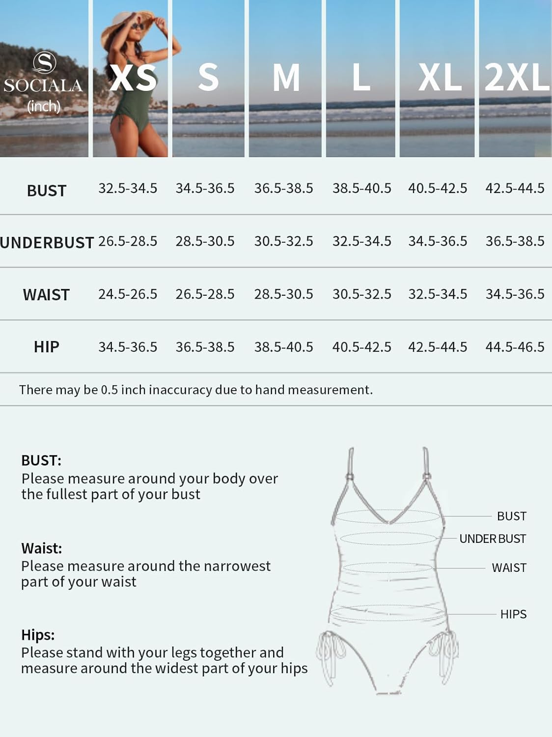 SOCIALA Ribbed One Piece Swimsuits for Women Adjustable Tie Side Tummy Control Bathing Suits High Cut Padded Monokinis - Image 6