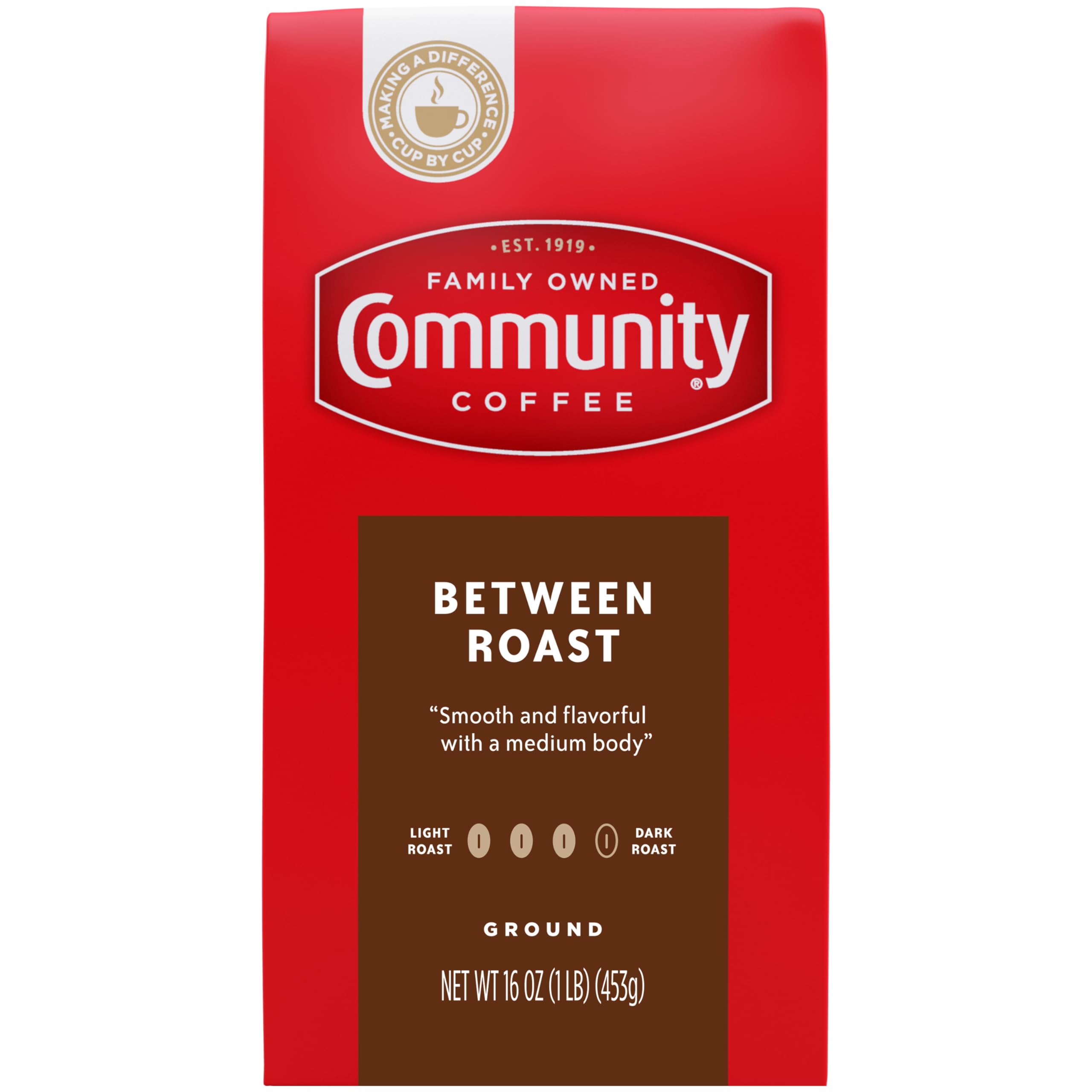 Between Roast Premium Ground Coffee Vacuum Packed- 16 Ounce Bag (Pack of 1)