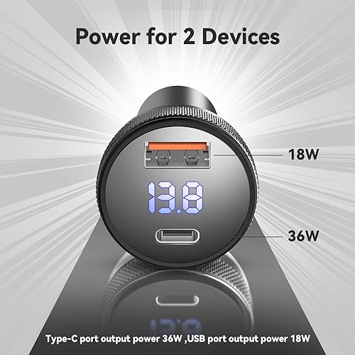 Miniatura 2 de AIGULAR Cargador de coche inteligente para compresor de aire Adaptador de corriente de coche inteligente para inflador de neumáticos