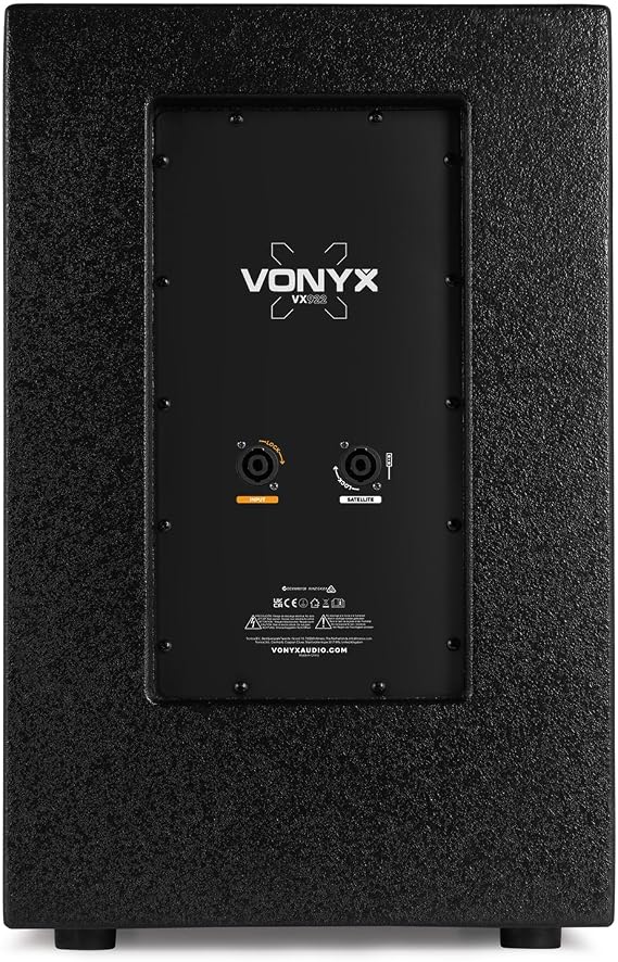 Vonyx line array speaker system with 8-channel mixer, 2 subwoofers, 8 top speakers and 2 XLR leads, active PA system for church, DJs, singers and live events