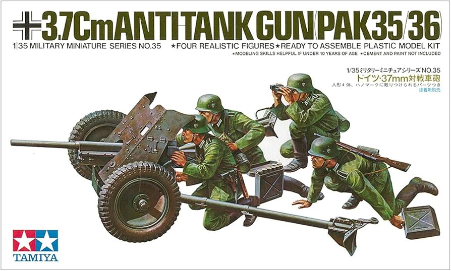 Amazon.com: Tamiya 1:35 3.7cm Anti Tank Gun (Pak 35/36) : Arts