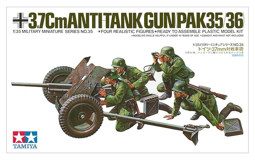TAMIYA PAK35 36 対戦車砲 1/35 Amazon.com: Tamiya 1:35 3.7cm Anti Tank Gun (Pak 35/36