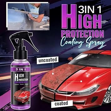 2Pcs Peony Car Wax Spray - 3 In 1 High Protection Quick Car Coating Spray, High Protection Quick Coating Spray, Car Scratch Repair Spray, Easy to use and Clean