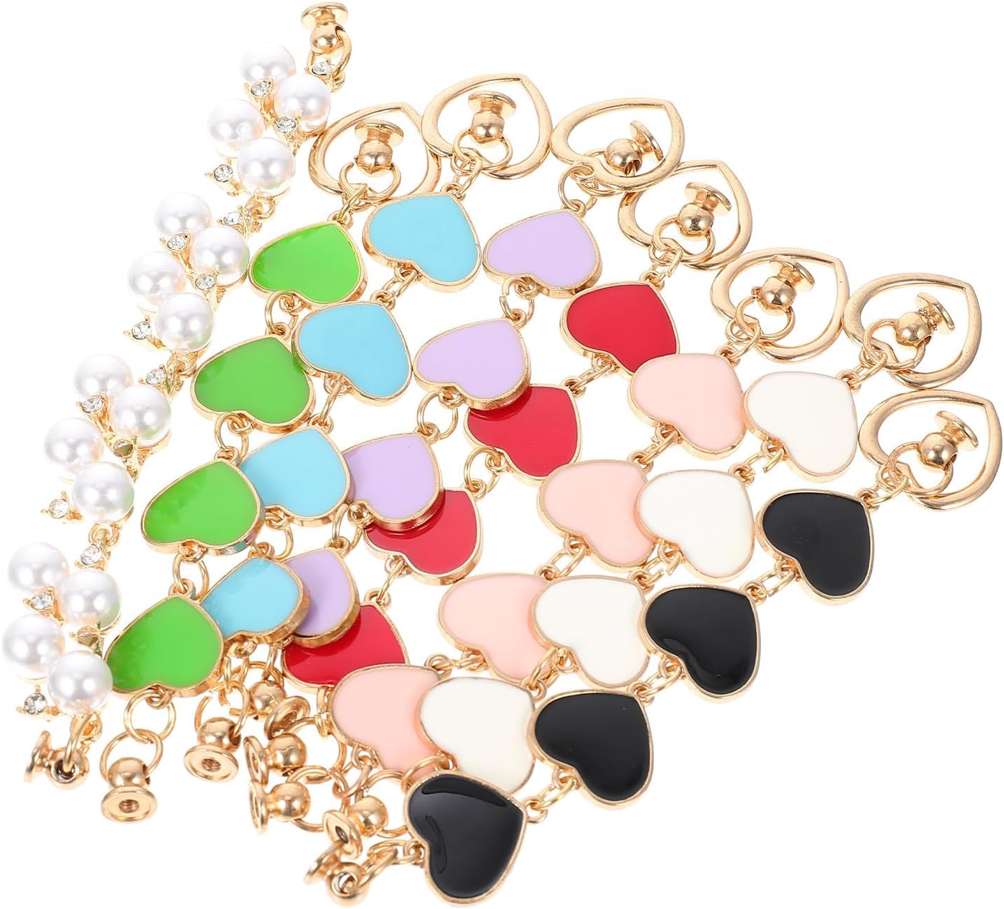DECHOUS 8pcs Love Shaped Phone Case Charm Zinc Alloy DIY Decor Xmas