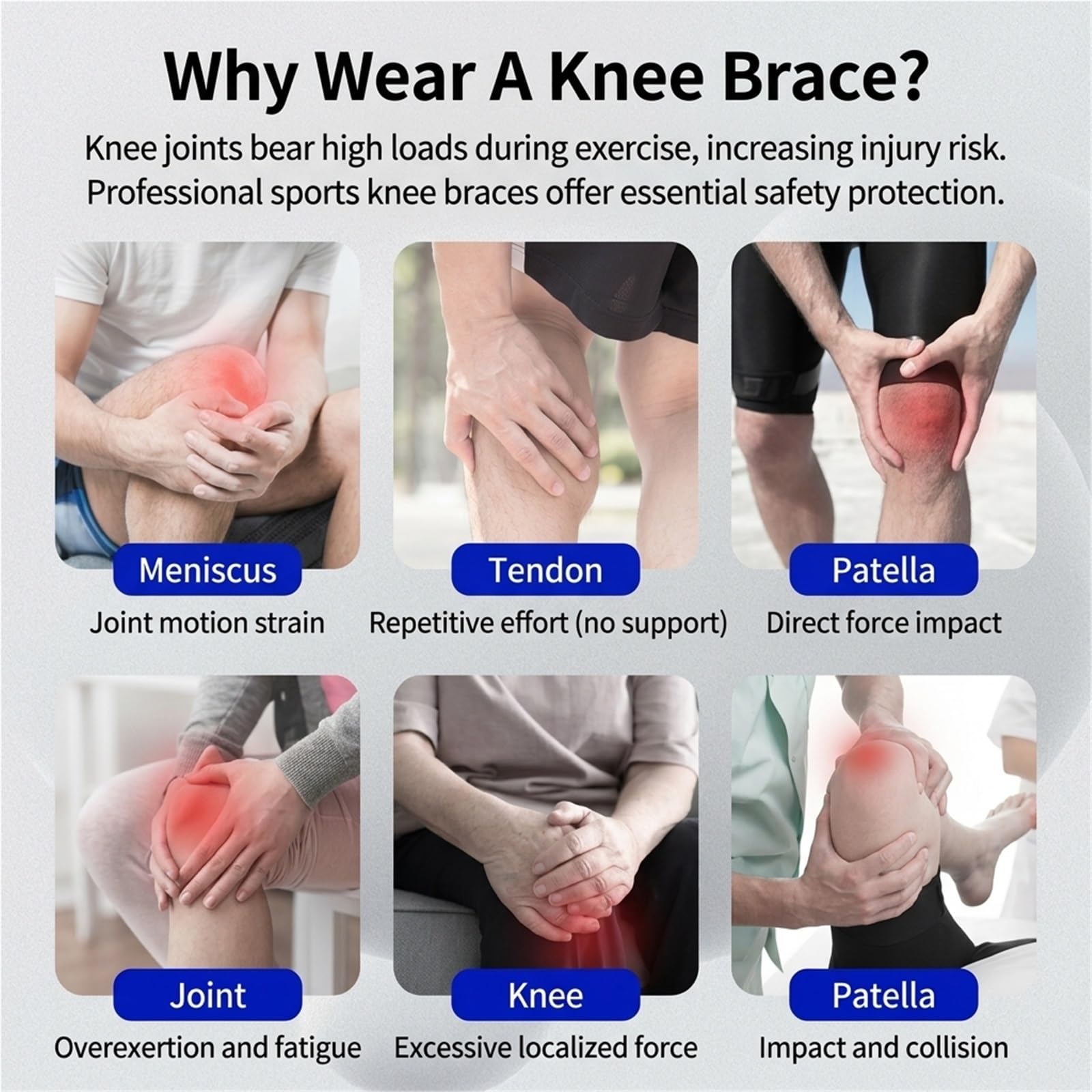 Genouillère de compression pour soulager et soutenir les douleurs arthritiques - Protection articulaire professionnelle pour la course à pied, le sport et la musculation - Homme et femme - Mancho
