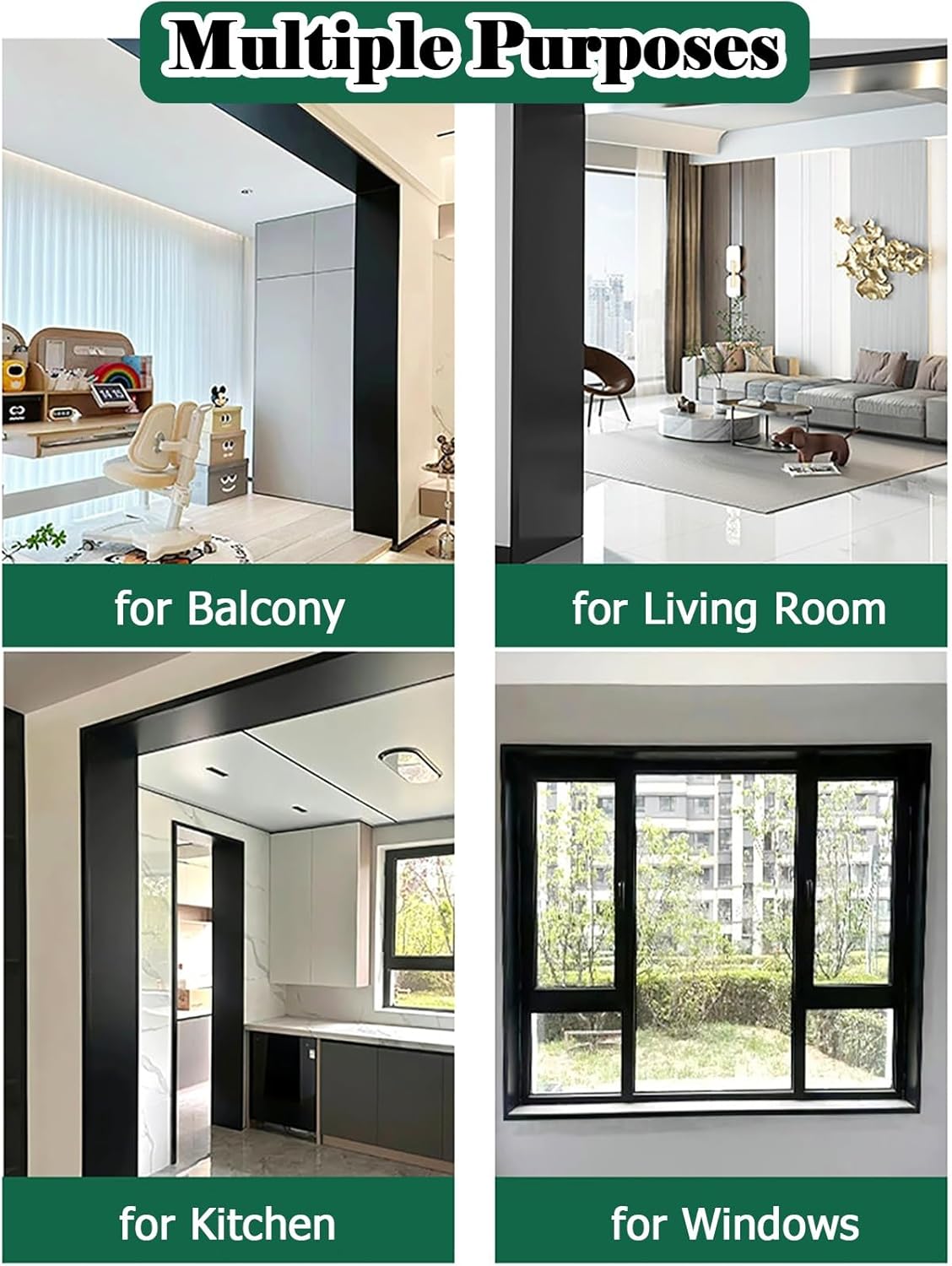 Household Aluminum Alloy Door Frame Trim, Customizable Contemporary Metal Casing for Doorways & Openings, Waterproof & Easy Clean(45x165cm/18x65in)