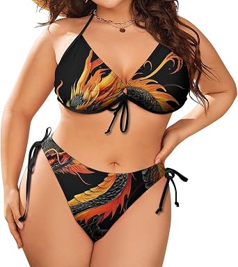 Fashion Sexy Two Piece Bikini Plus Size Hawaiian Swimsuit for Women