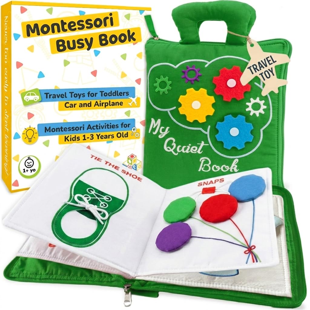 Toddler Travel Toys for Airplane and Car Rides, Busy Book for Toddlers 1-3 — Amazon image 11