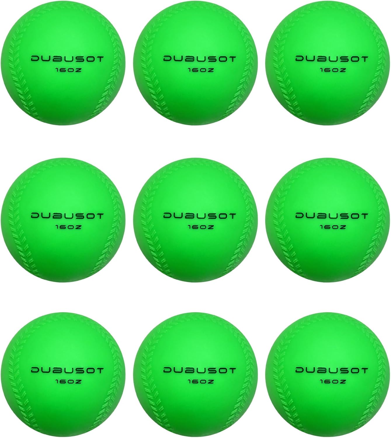 9 Pack Weighted Balls for Baseball & Softball 16 oz Practice Heavy Ball for Hitting, Batting & Pitching Training, Improve Power and Mechanics, 2.85inch