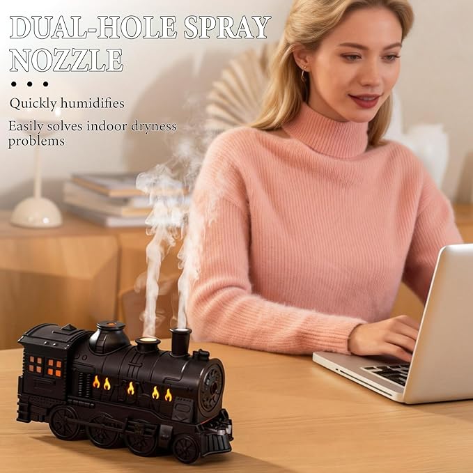 Difusor de Aromas Tren 300ML con Control Remoto, 2 Luces y 2 Modos de Neblina miniatura 3