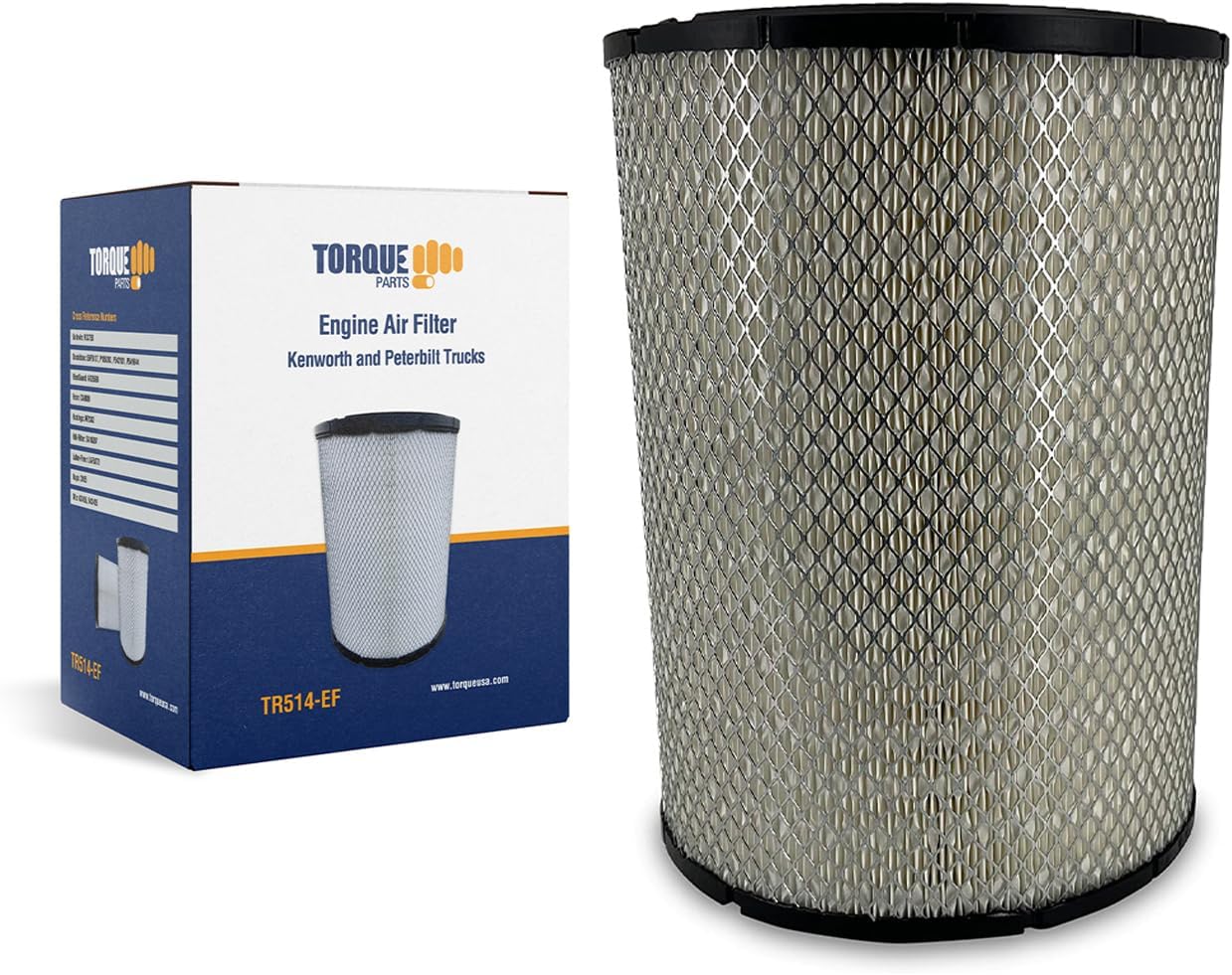 TORQUE Engine Air Filter Compatible with Select Kenworth T2000 T700 W900L Peterbilt 387 567 587 Semi Trucks Accessories Parts Replaces RS3750 LAF5873 CA9009 42455 TR514