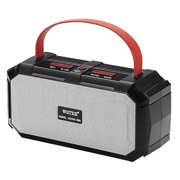 Jmax WS-1866 10W Portable Bluetooth Speaker | Powerful Stereo Sound, Deep Bass, Wireless Connectivity, Compact Design, Built-in Controls | Black Color