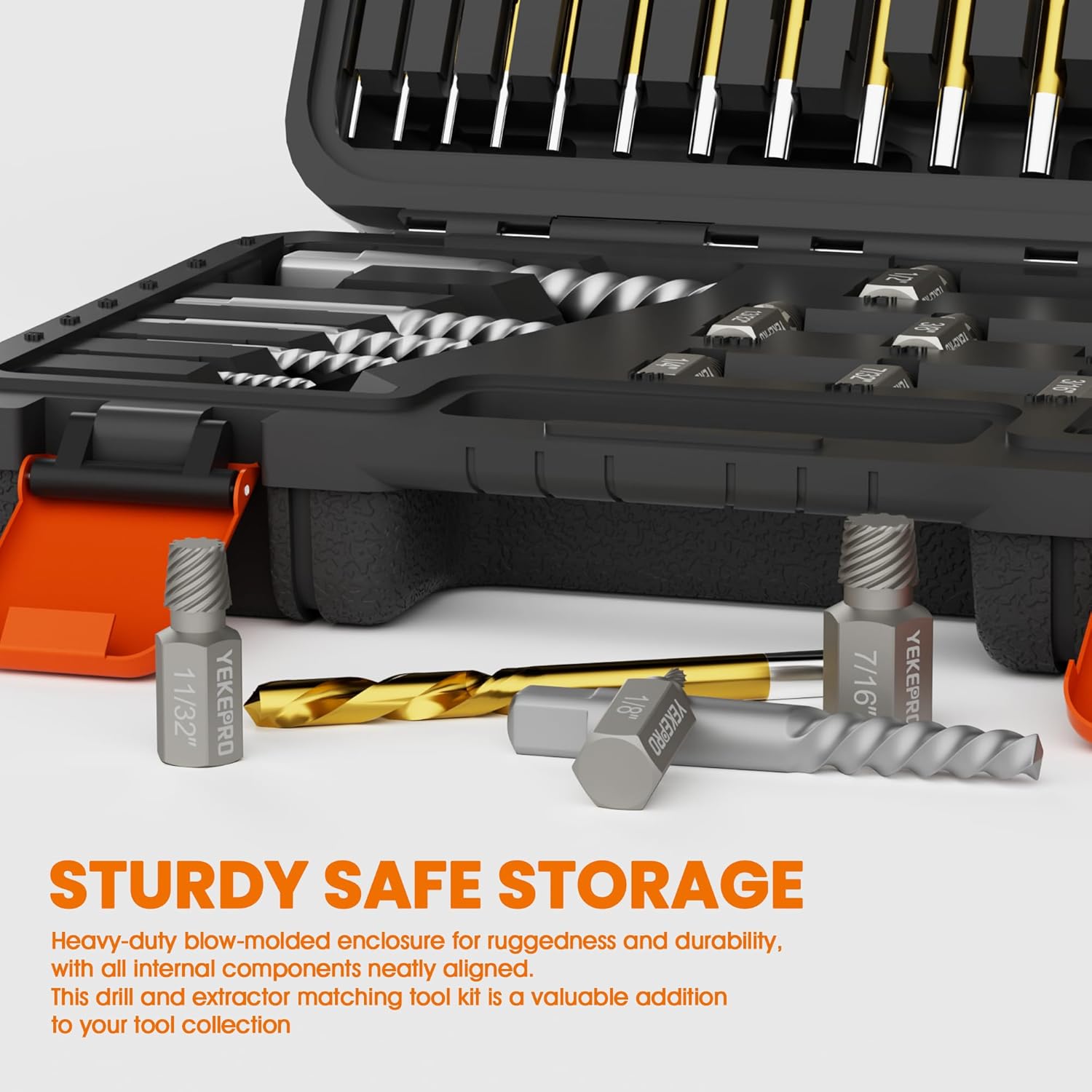 35-Piece Screw Extractor & Left-Hand Drill Bit Set – Easy Out Bolt Remover for Stripped, Broken, Rusted Screws, Bolts, Nuts & Studs