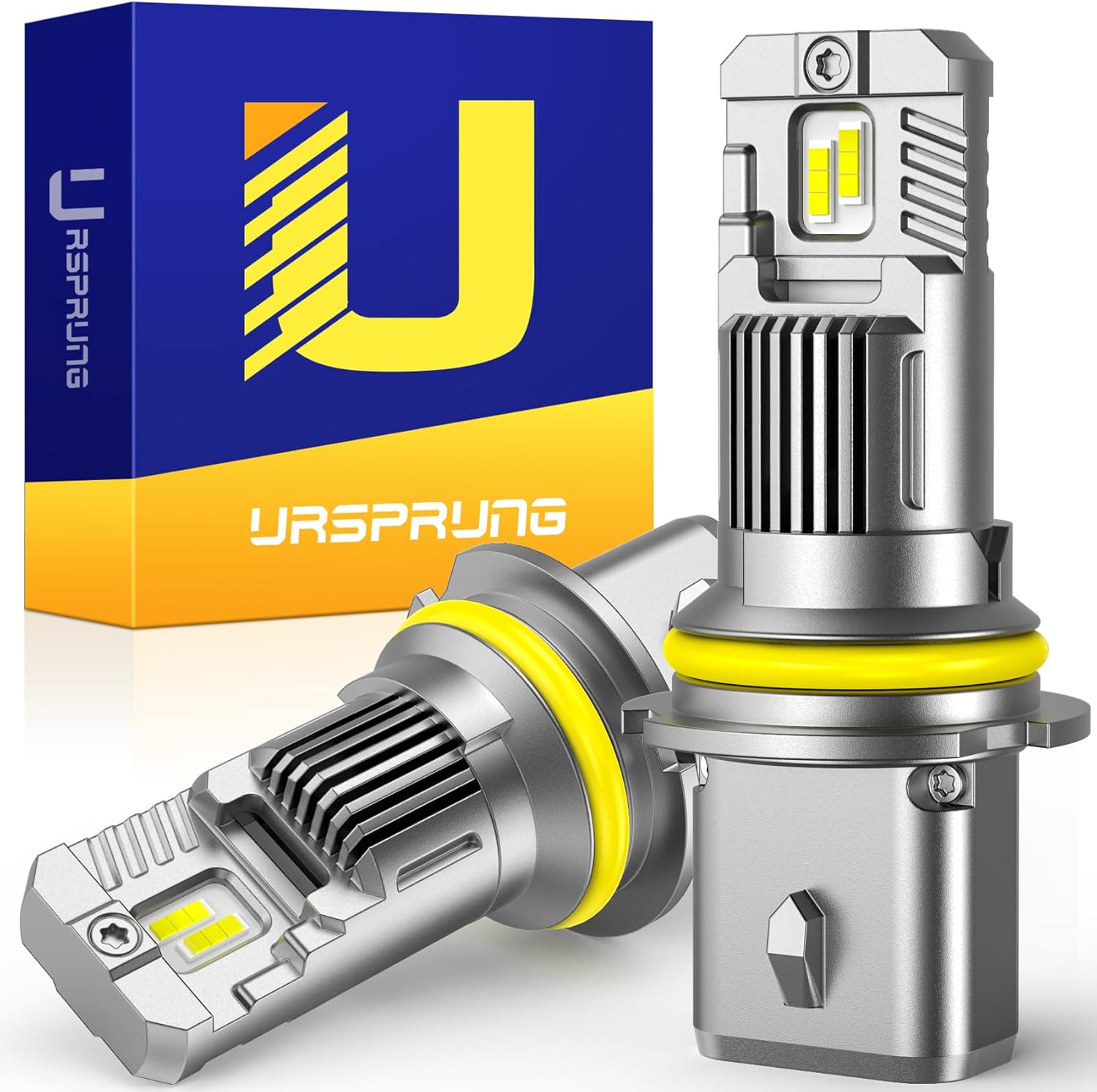 Ursprung 2024 Newest 9007 HB5 Bulb, 22000LM 600% Super Bright 9007 Bulb, Plug-N-Play 1:1 Size Halogen Replacement, All in One design Dual Beam, 99% Canbus Ready, 6500K Cool White, Pack of 2