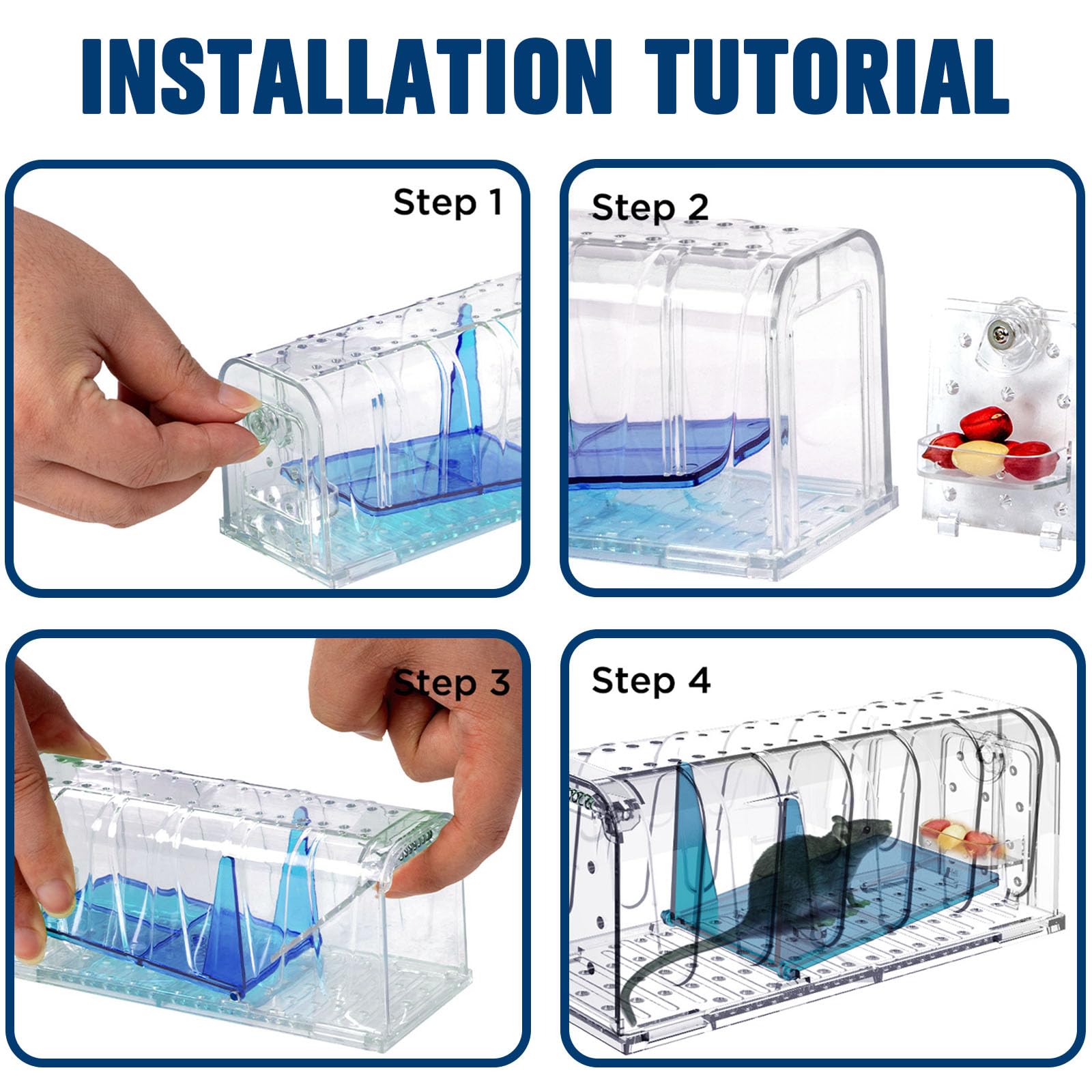 2 Pack Piège à Souris Vivante, Libération Sans Contact Attrape