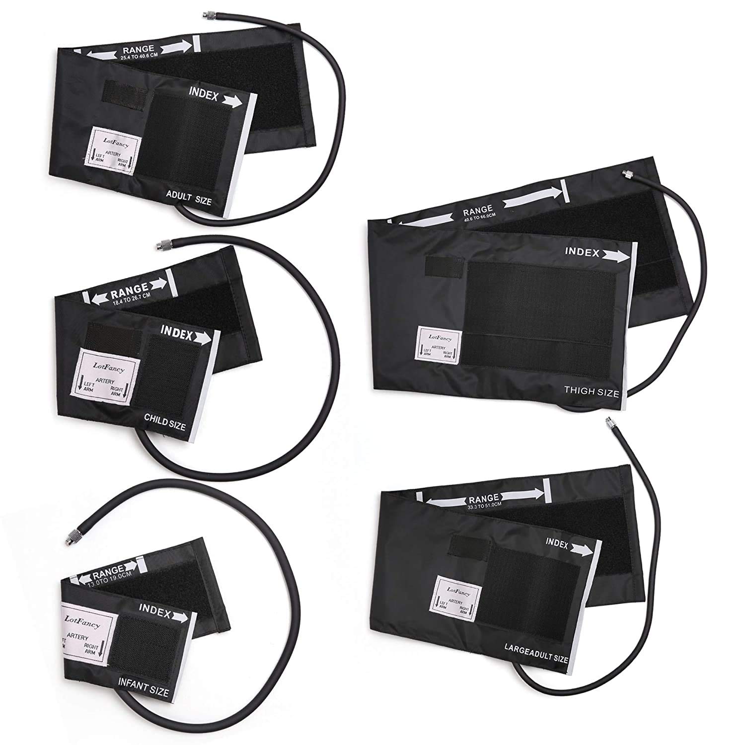 LotFancy Manuelles Blutdruckmessgerät 5-in-1 mit Stethoskop Kit, Oberarm Blutdruckmanschetten Manuell, mit Tragbarer Tragetasche