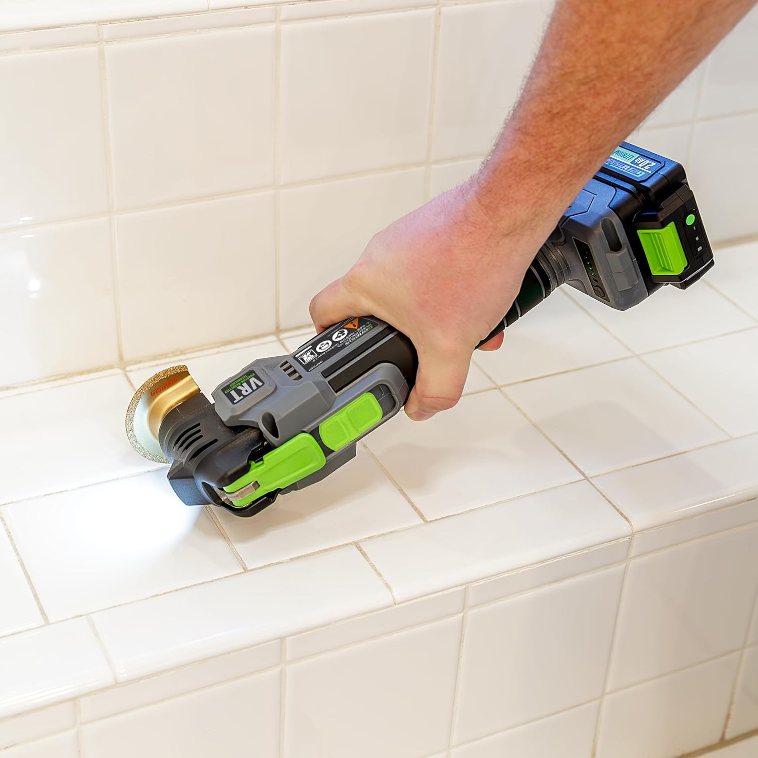 Genesis G20MAX 20V Brushless Oscillating Multi-Tool, Vibration-Reduction Technology (VRT), with Battery, Charger and Accessories (GLMT20BH)