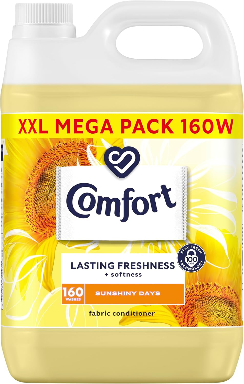 Comfort Sunshiny Days Fabric Conditioner with Stay Fresh technology for 100 days of freshness + fragrance* 4.8 L (160 washes)