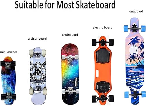 Miniatura 5 de Pmsanzay Gancho de cubierta de 2 unidades, soporte profesional para patineta, longboard y monopatín eléctrico | Universalmente compatible con