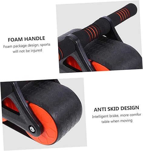 Miniatura 3 de Rueda de rodillo abdominal con rodillera, rueda abdominal antideslizante para entrenamiento central y quema de grasa, práctico equipo de fitness