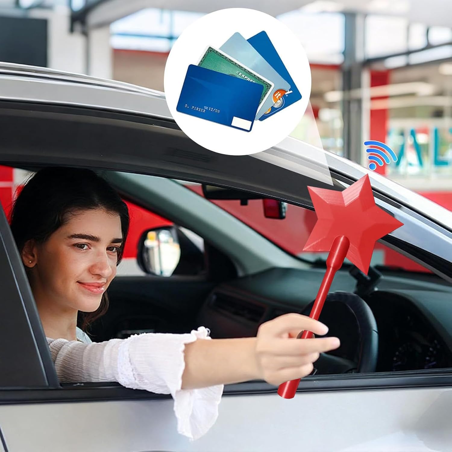 3d Printed Credit Card Wands, Fun Card Payment Sticks, Taps To Pay Star Wand, Contactless Payment Cards Holder For Kids Teens Adults Tech Lovers Cosplay Magicians Performers Parties