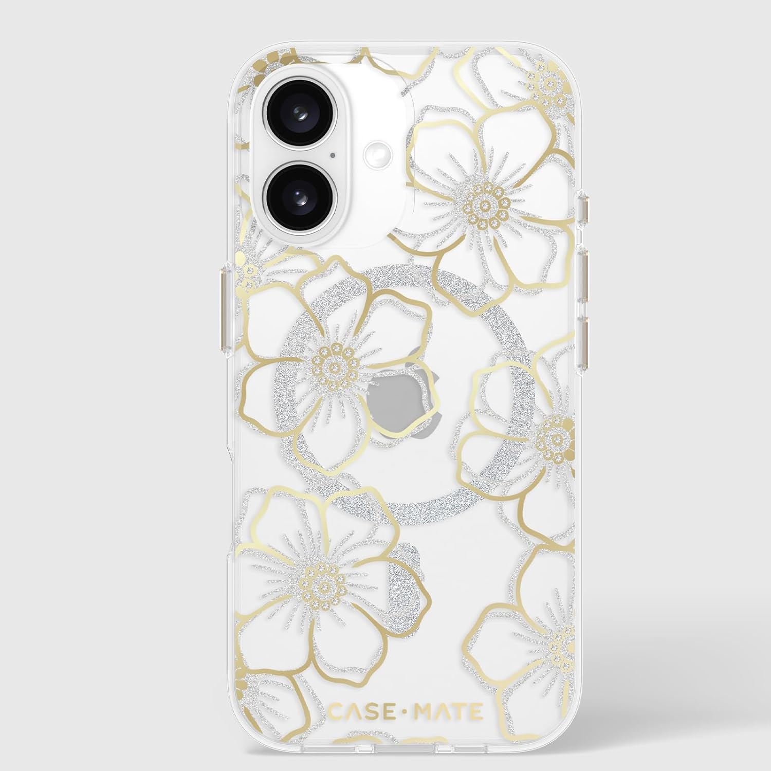 Case-Mate iPhone 16 Case [Compatible with MagSafe] - Sparkly Floral Phone Case with 12ft Drop Protection - Premium Magnetic Cover for iPhone 16 - Floral Gems - Image 8