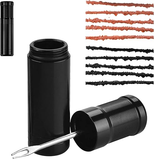 Kit Riparazione Pneumatici Tubeless - 30 Strisce Gomma 100x6mm, Per Auto E Moto, Senza Colla