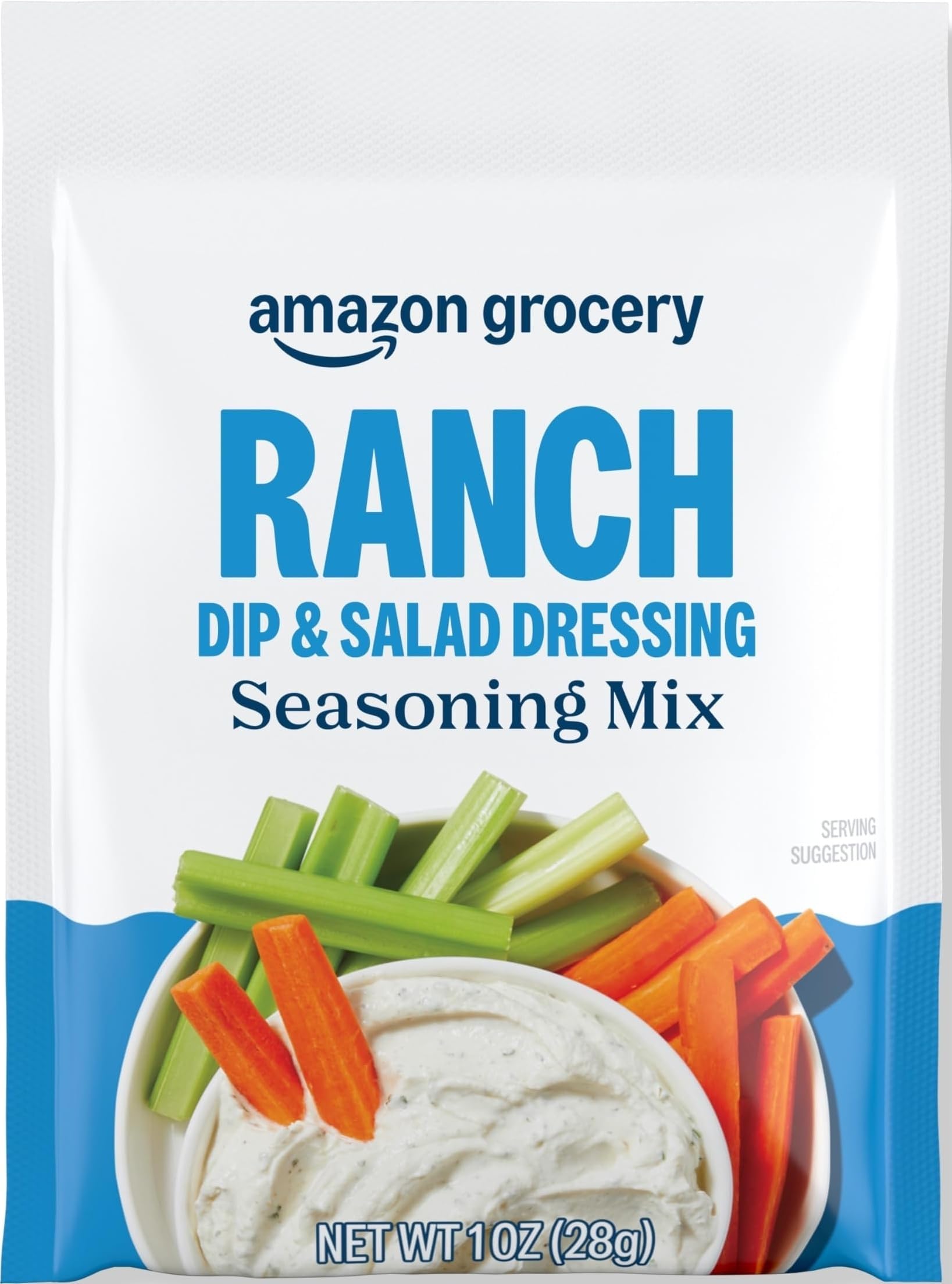 Amazon Grocery, Ranch Dip & Salad Dressing Seasoning Mix, 1 Oz (Previously Happy Belly, Packaging May Vary)