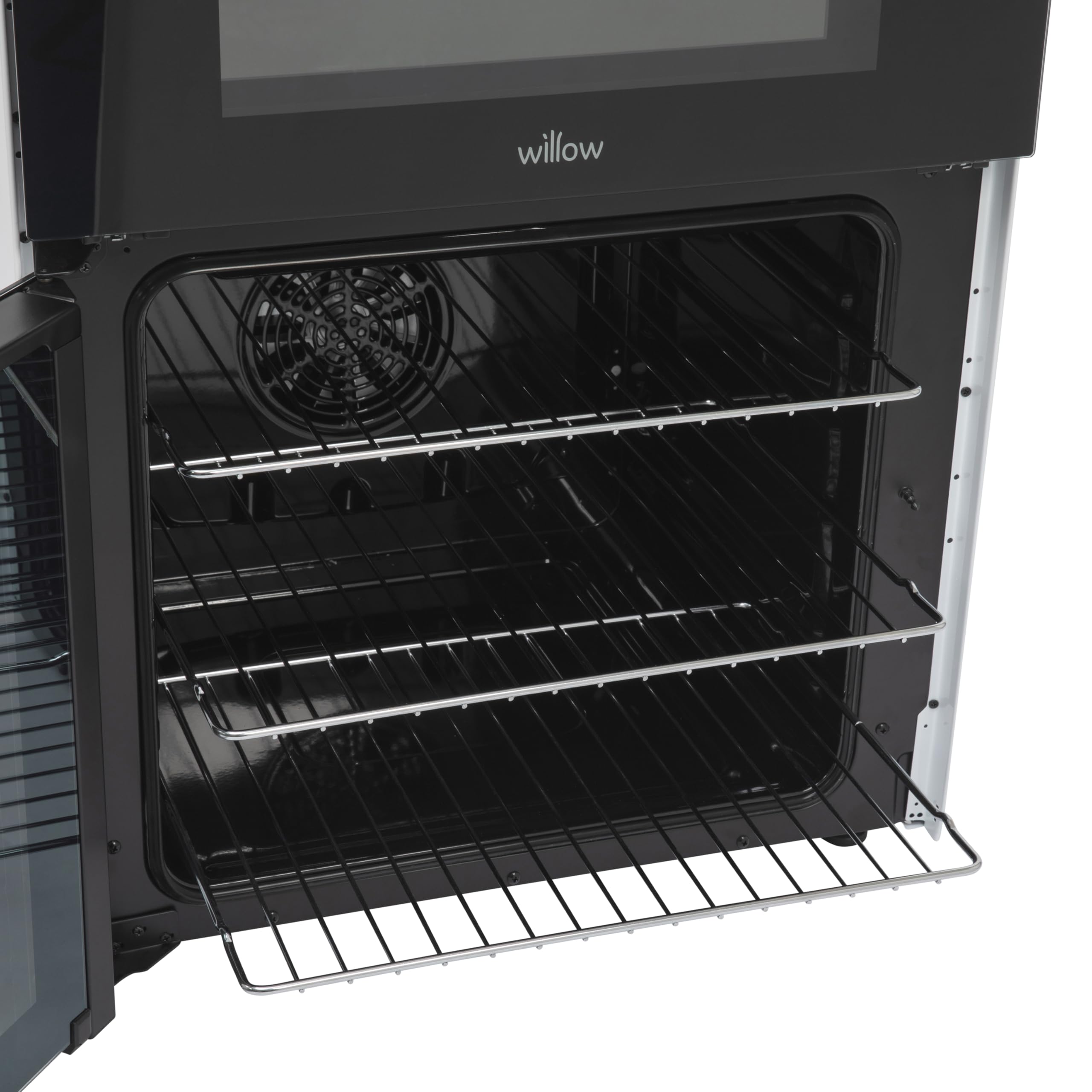 Willow WT60CCW 60cm Electric Cooker with Ceramic Hob, Twin Cavity, 31L Electric Grill, Freestanding - White — view 8