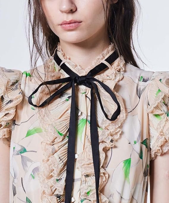 福*ち様 25SS今期 Sov. ソブ シフォンフリルワンピース ブラウン 38 福*ち様 25SS今期 Sov. ソブ シフォンフリルワンピース ブラウン