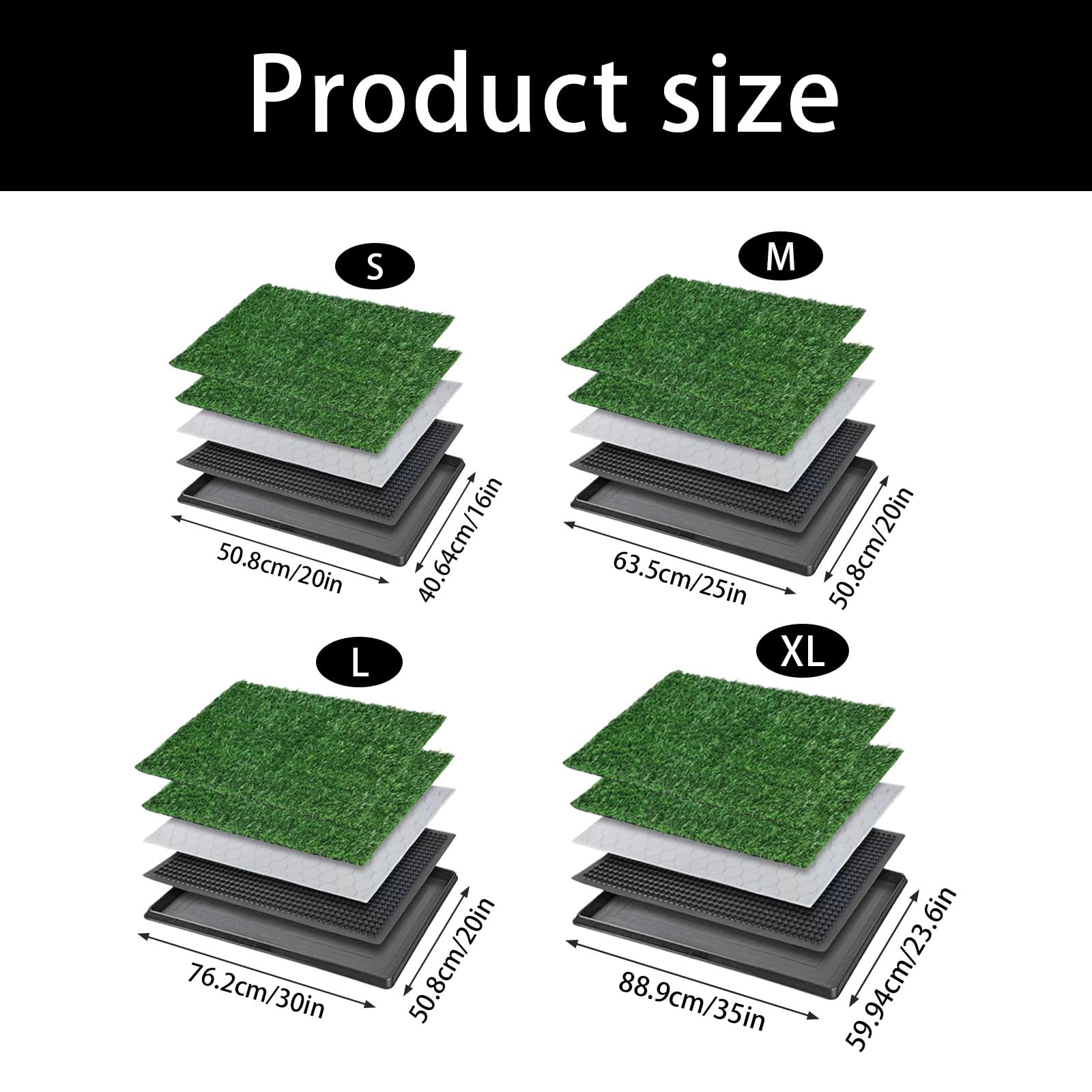 Tapis de propreté pour chiots avec bac anti-fuite et tapis d'herbe dans divers entraînements, aide à nettoyer facilement les herbes
