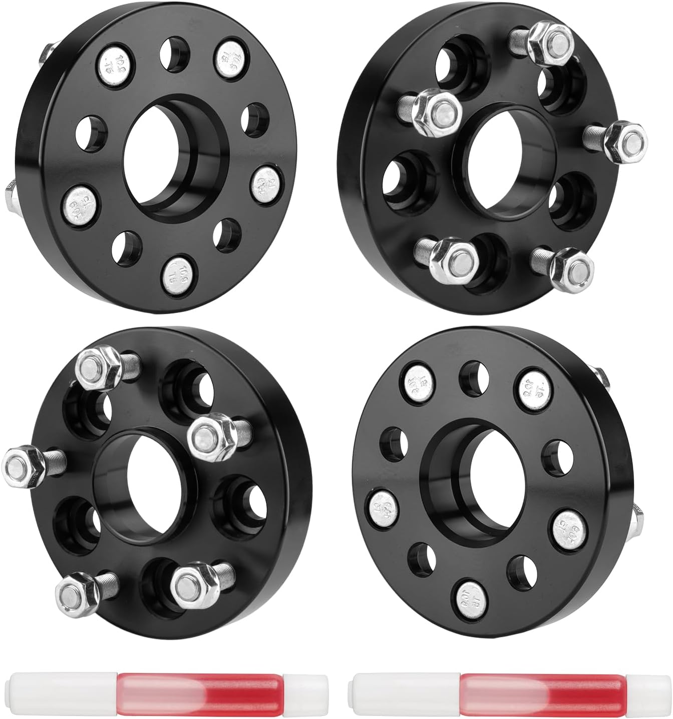 KAX 5x100mm to 5x114.3mm Wheel Adapters, Forged 1" Hubcentric Adapters with Thread Pitch M12x1.25 Hub Bore 56.1mm(Bolts Pattern Changed),fit for 2017-2020 86, 2022 GR86,Black