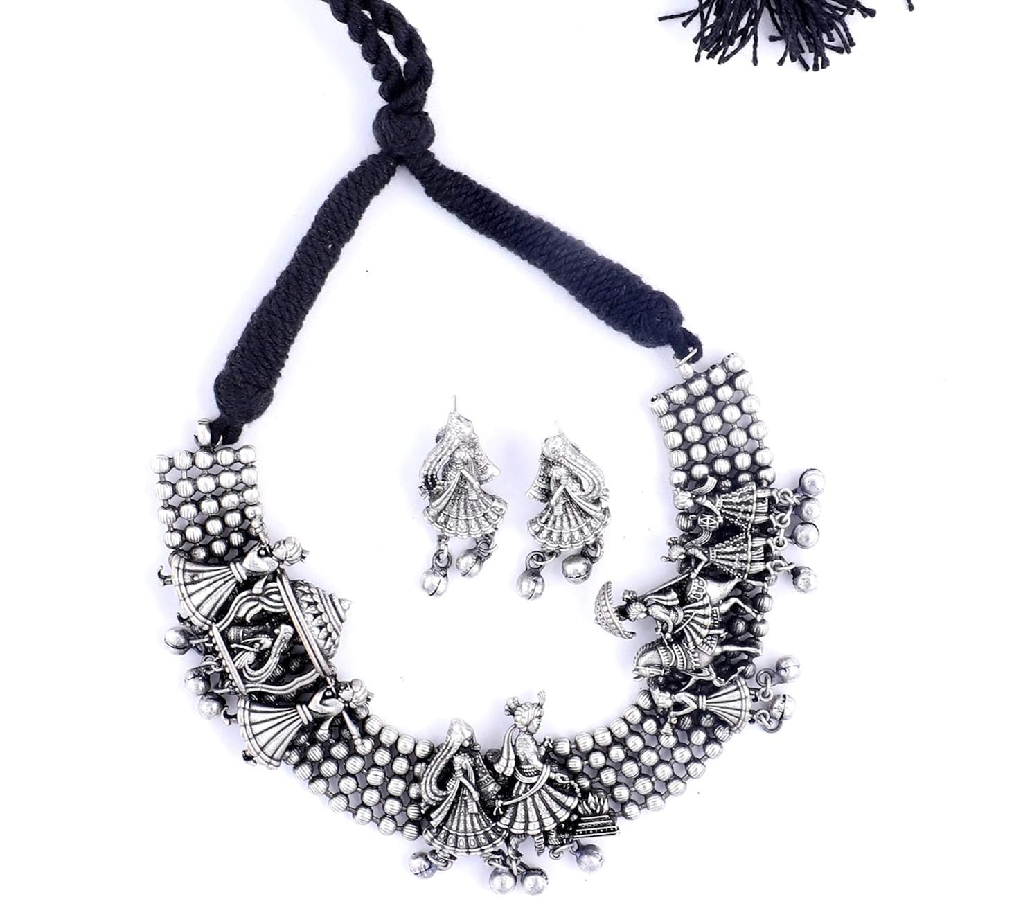 Buy VENI Dulhan Brass Oxidised Silver 