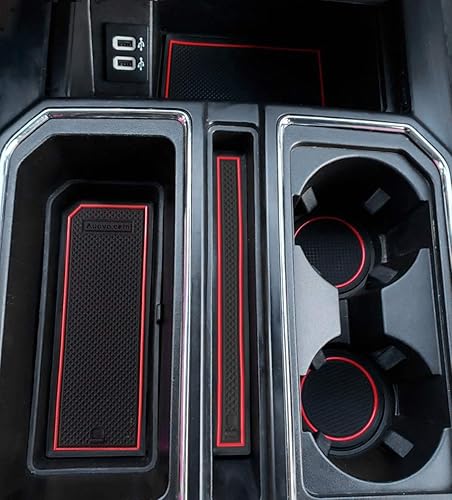 Auovo Alfombrillas antipolvo para Ford F150 SuperCrew 2019, 2018, 2017, 2016, 2015, accesorios interiores, tapete para compartimento de puerta,