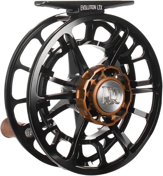 ROSS REELS Evolution LTX 7-8wt Black Fly Fishing Reel | Durable Lightweight Aluminum Large Arbor Reel for Trout, Redfish, Bonefish, Snook Fishing