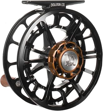ROSS REELS Evolution LTX 7-8wt Black Fly Fishing Reel | Durable Lightweight Aluminum Large Arbor Reel for Trout, Redfish, Bonefish, Snook Fishing