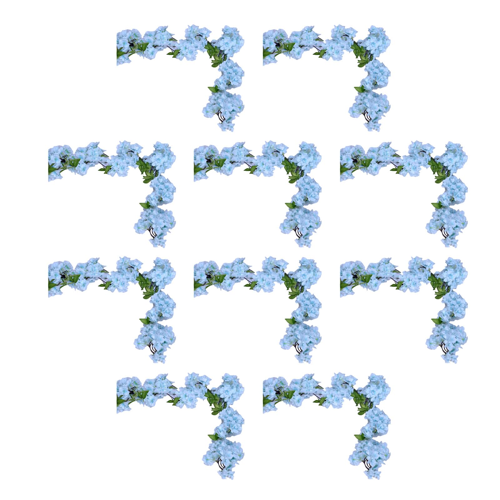 Tsophreniq 10Pcs Artificial Cherries Blossom Flower String for Intimate Wedding Decoration Colorful Hanging Florals Vine Accessory Room Decoration